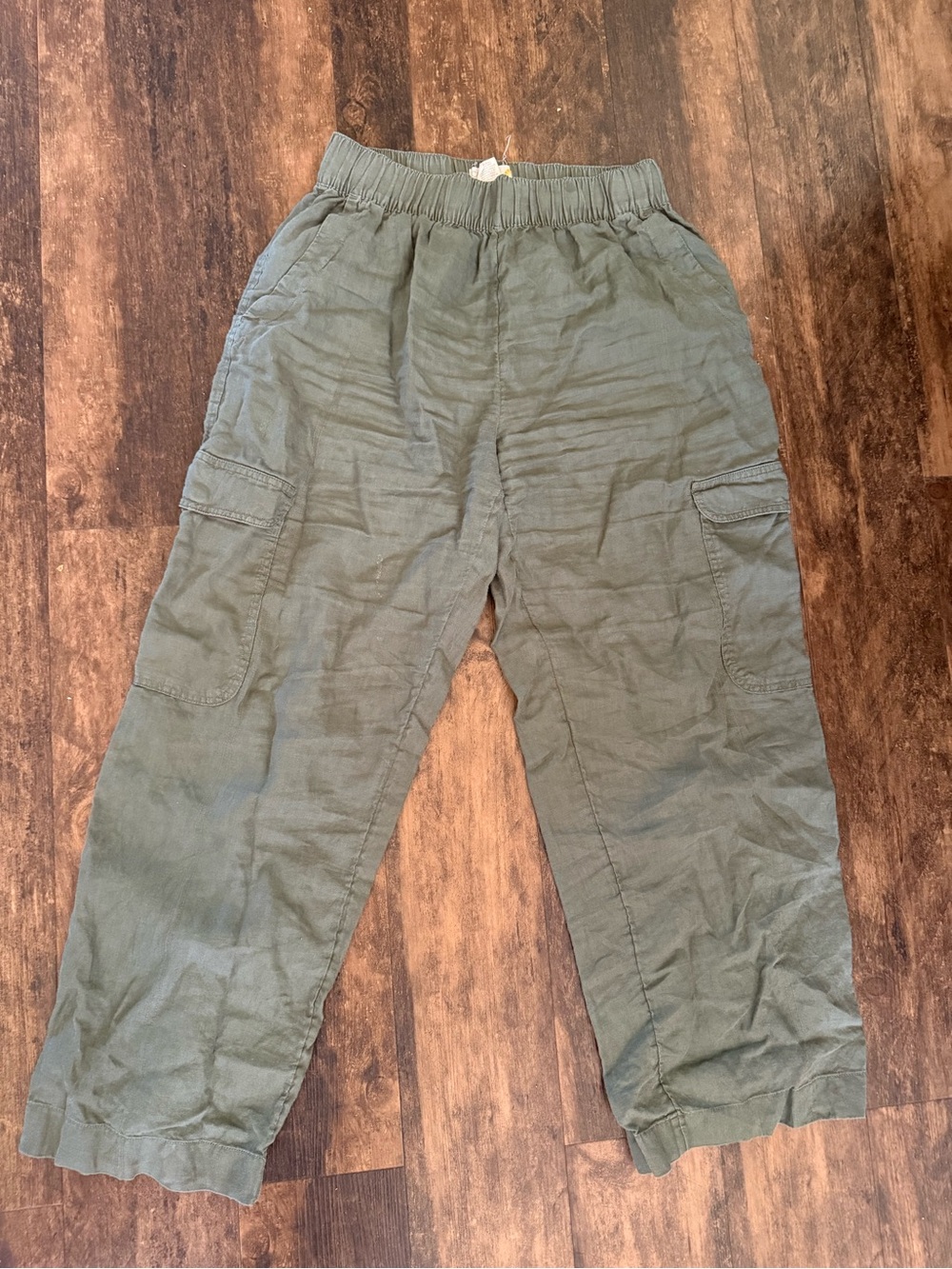 C&C California Olive Linen Cargo Pants
